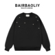 BAIRBAOLIY 柏堡里潮牌轻奢高品男上衣秋冬烫钻圆领套头百搭卫衣
