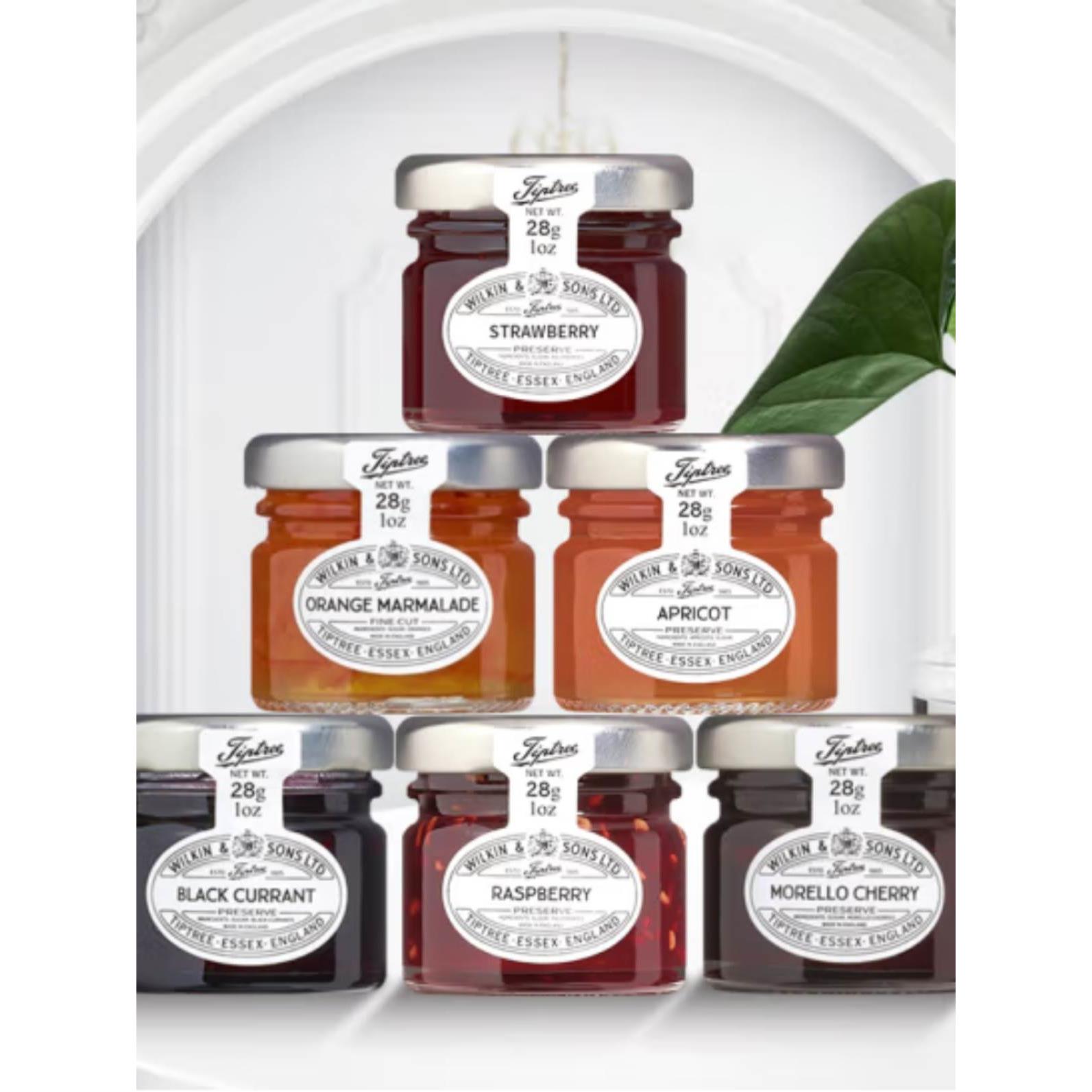 英国Tiptree缇树果酱28g草莓覆盆子甜杏橙子樱桃蜂蜜烘焙结婚手伴