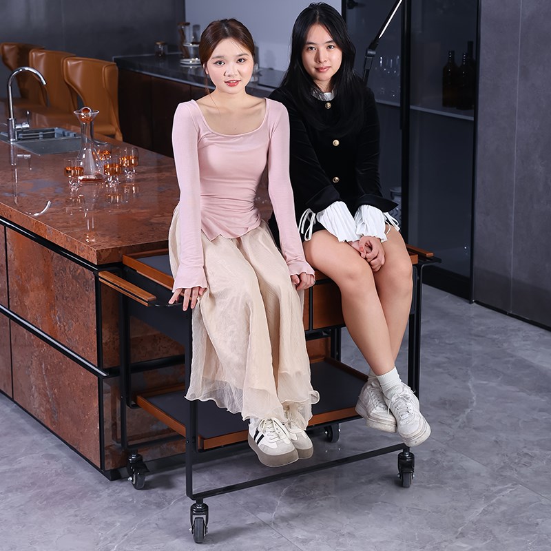 大号移动餐车酒店餐厅传菜多功能服务G手推车商用烤鸭车蛋糕酒水