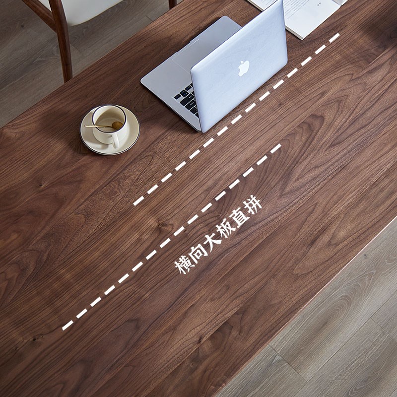 北美黑胡桃木书桌k实木意式极简老板桌写字台家用新中式办公电脑