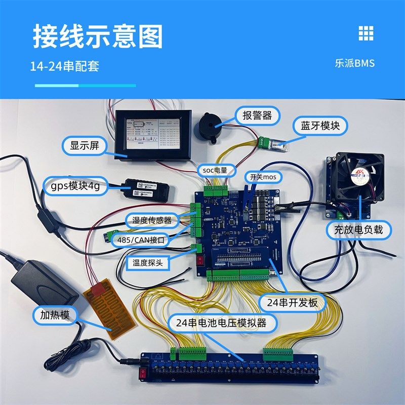 乐派电池管理系统BMS开发板高阶版开源14-24串BMS开发板STM32+309