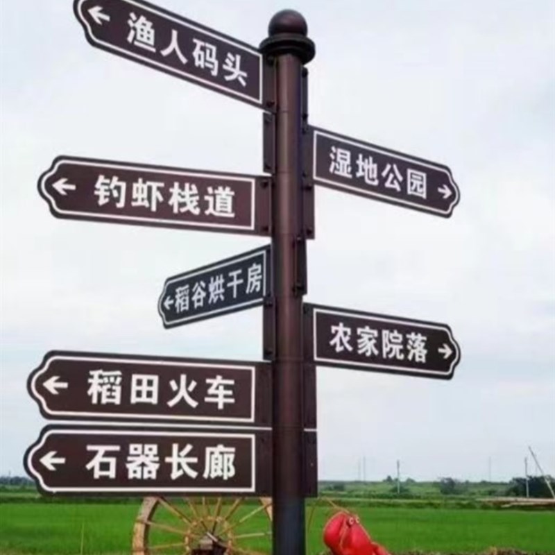 室外导向牌小区立式指路牌提示牌景区路牌卫生间指示牌导向牌箭头