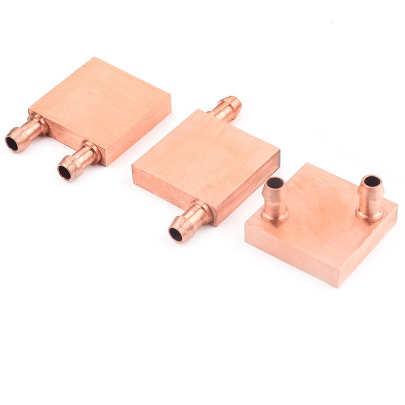 水冷头40*40 40*80 吸热液冷模具水冷CPU半导体制冷片散热器 紫铜