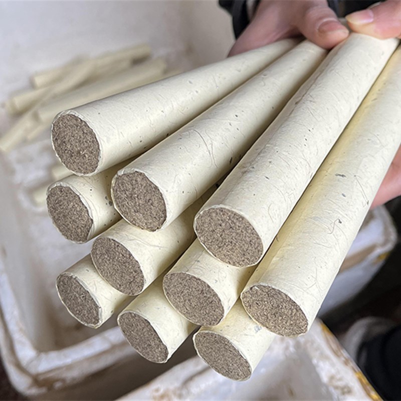 小雪艾条3.0-3.5cm三年陈湖北蕲艾手工纯石磨冷加工艾柱艾条家用