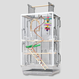 透明鸟笼子亚克力鹦鹉笼豪华别墅繁殖笼防飞溅大型特大号玄凤虎皮