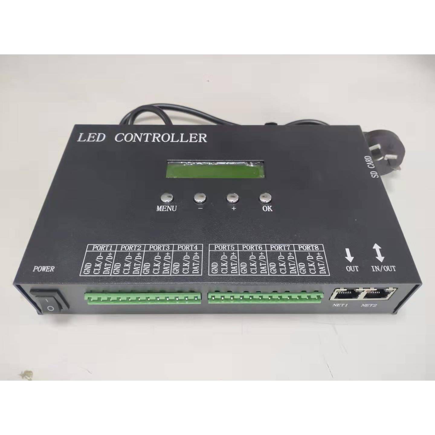 H807SA控制器全彩灯条控制器八口幻彩分控器