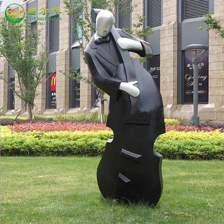玻璃钢创意抽象音乐人物雕塑小区广场商业步行街景观装饰落地摆件
