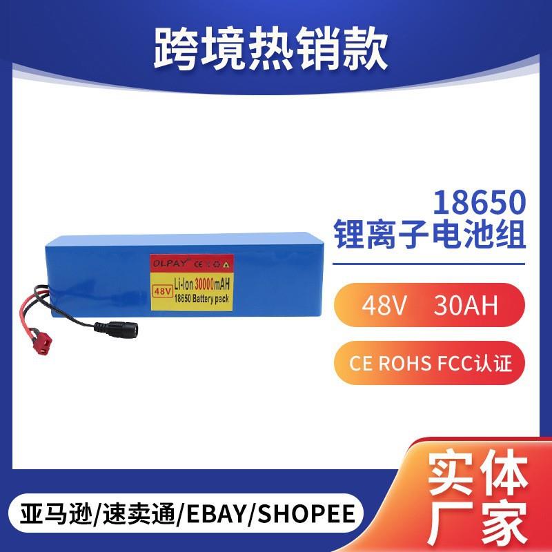 电动自行车电池48v30Ah18650锂离子电池组13串3并+充电器