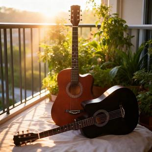 单板41寸初学者吉他学生38寸新手练习男女生入门琴民谣木吉他乐器