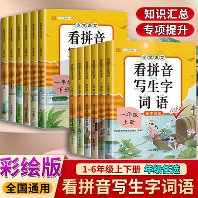 看拼音写词语一年级二年级上册下册三四五六年级人教版小学语文练
