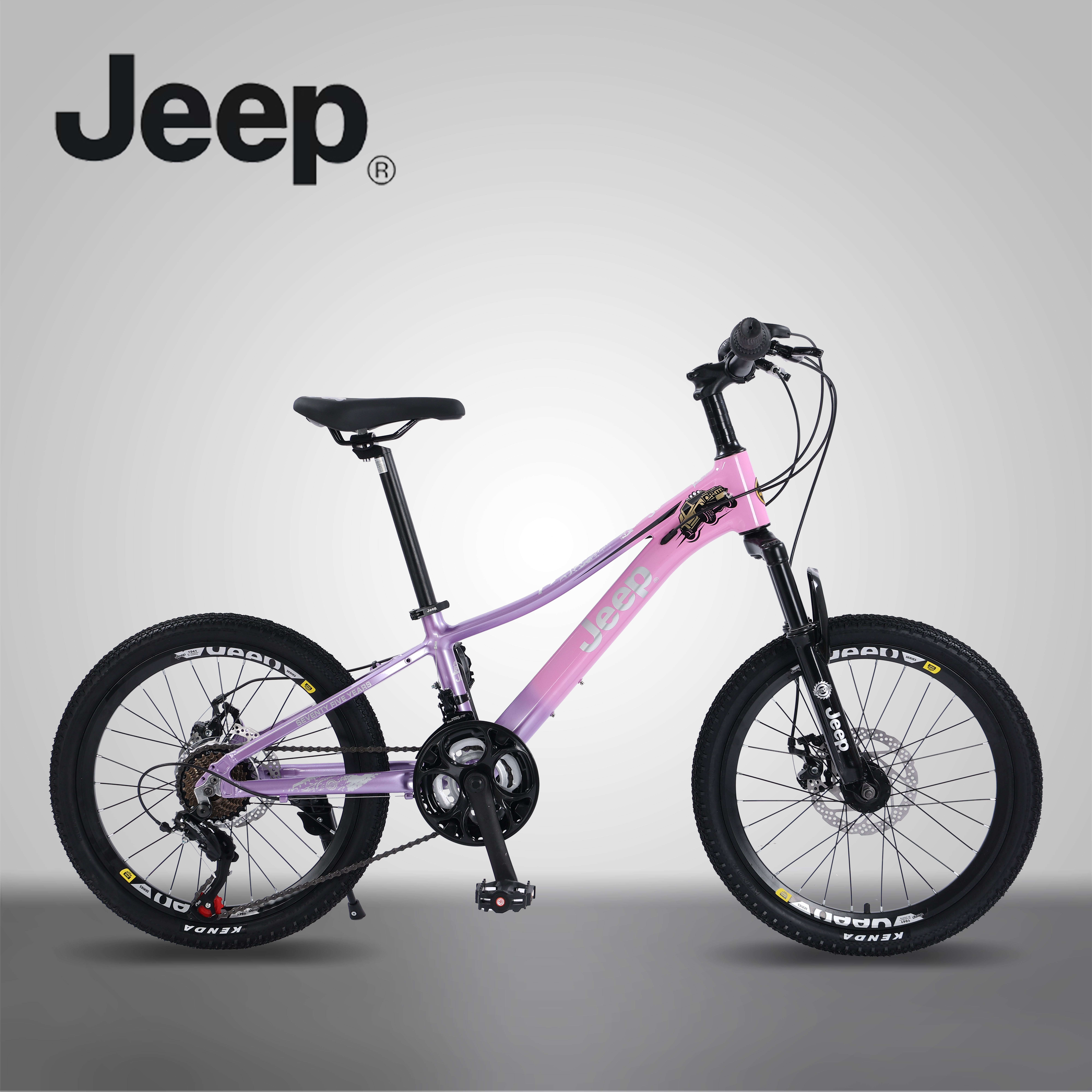 吉普jeep「彩虹」儿童自行车山地车变速车男女童学生车青少年单车
