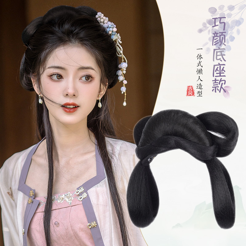 汉服假发女一体式懒人发髻古装盘发发饰女古风明制日常垫发发包