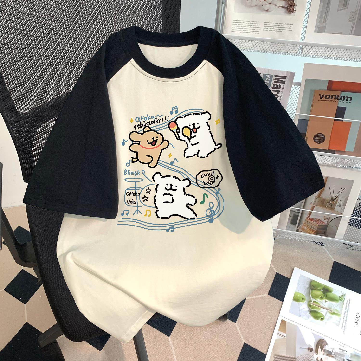 2025夏季新款女童插肩短袖TT恤