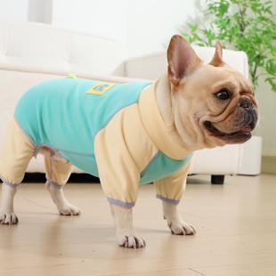 [ 短胖体型专用] 法斗狗狗衣服秋冬款家居服巴哥斗牛犬四脚打底衫