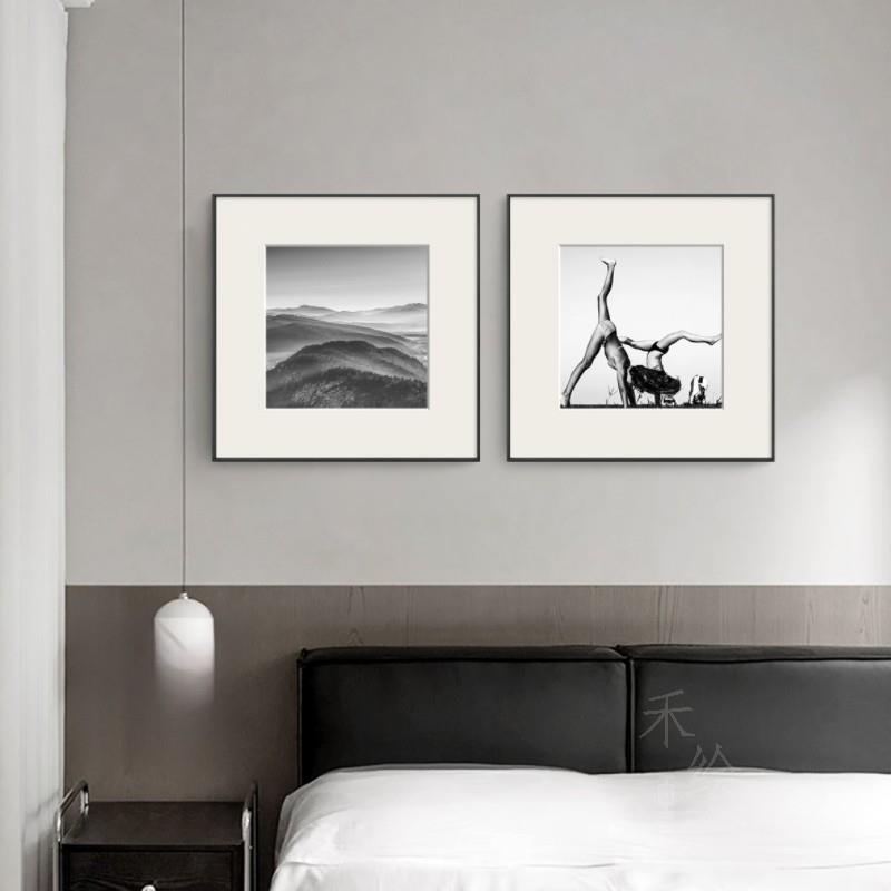 黑白摄影风景装饰画客厅沙发背景墙画卧室挂画餐厅玄关酒店壁画