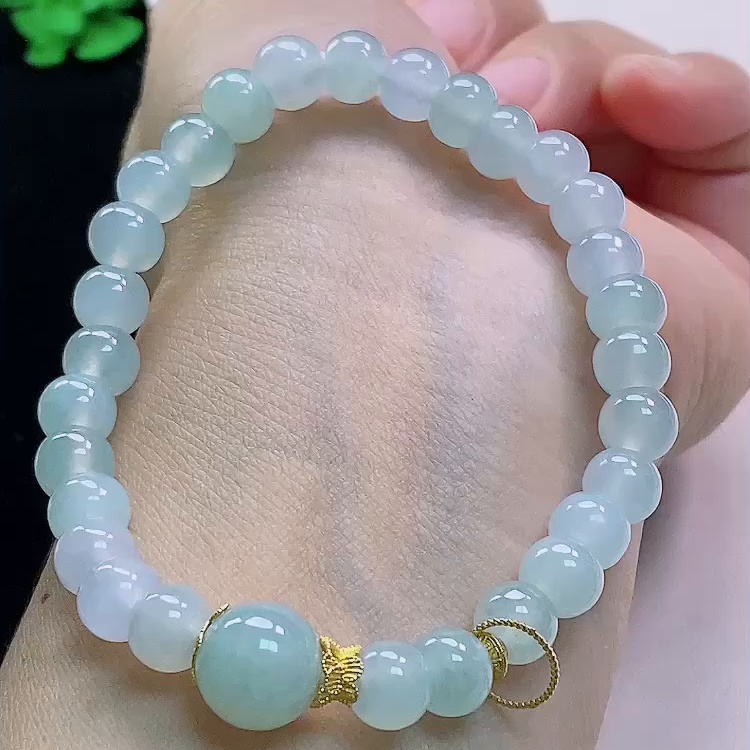 缅甸翡翠手串玉手串天然玉石A货