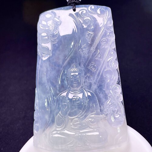 缅甸翡翠大日如来玉吊坠天然玉石