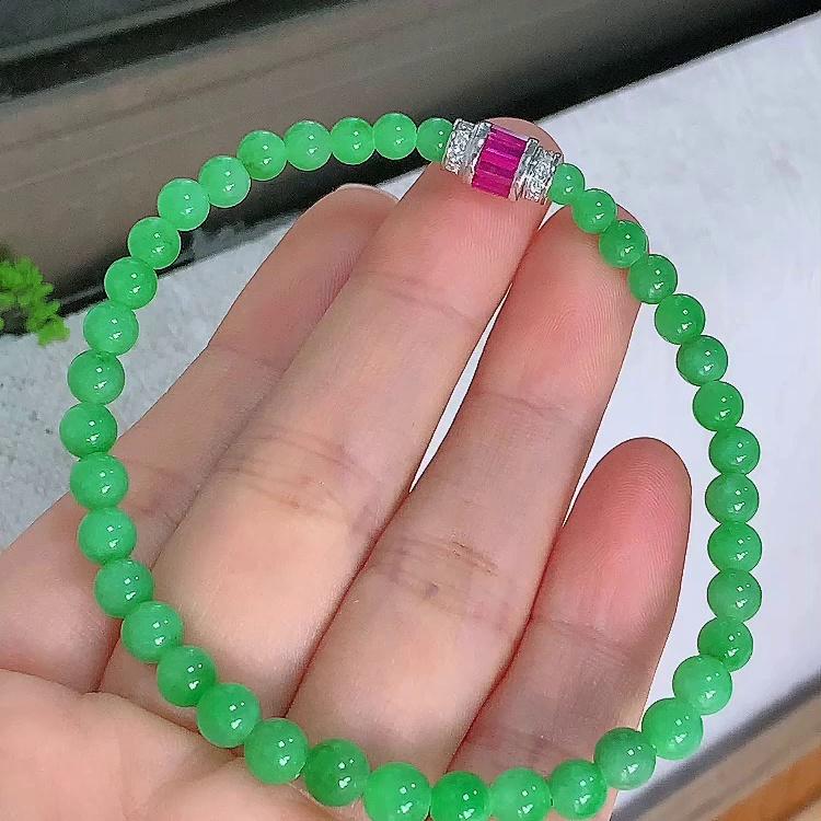 缅甸翡翠手串玉手串天然玉石A货