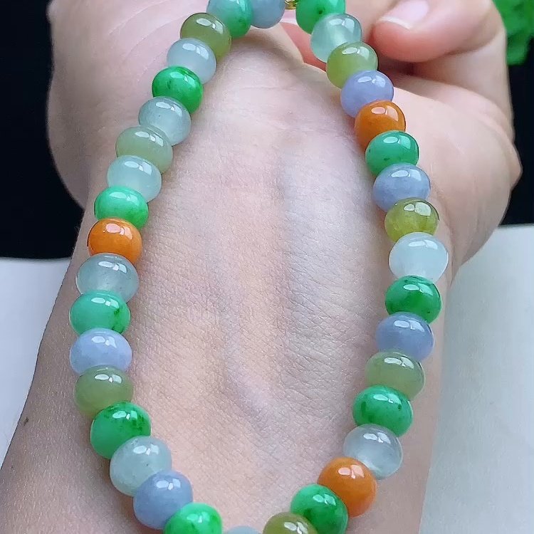 缅甸翡翠手串玉手串天然玉石A货