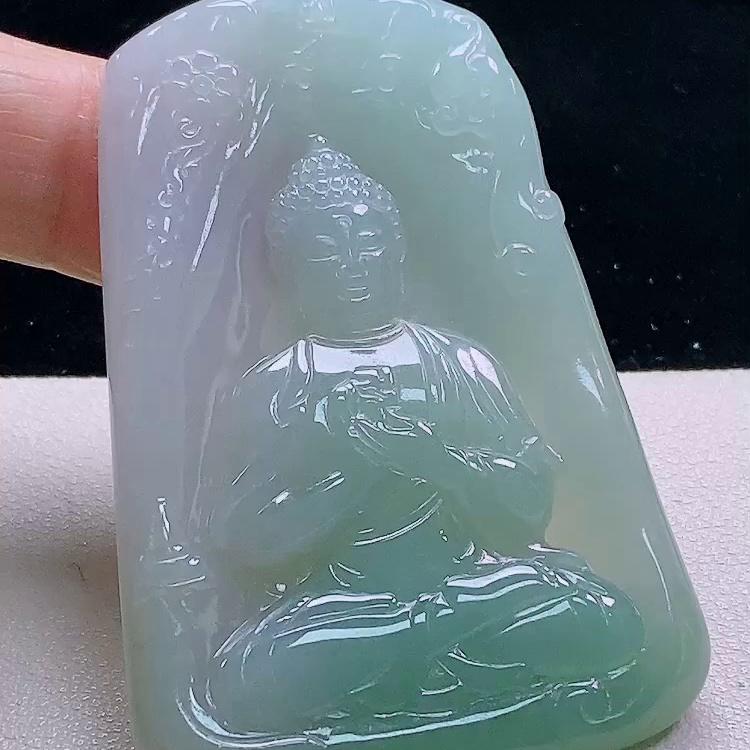 缅甸翡翠大日如来玉吊坠天然玉石A货冰种收藏老坑新款礼物1120