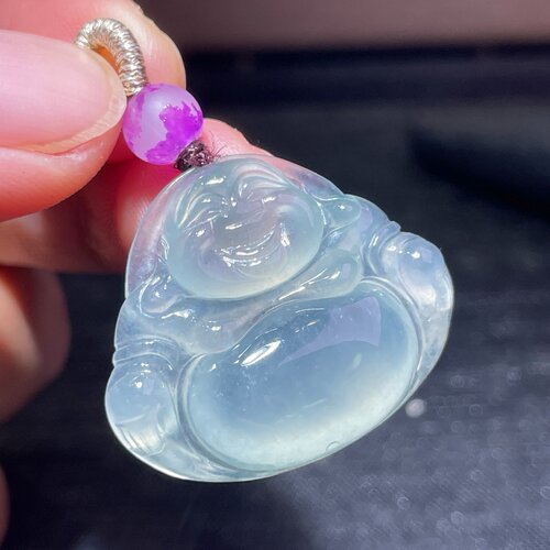 缅甸翡翠佛公玉吊坠天然玉石A货