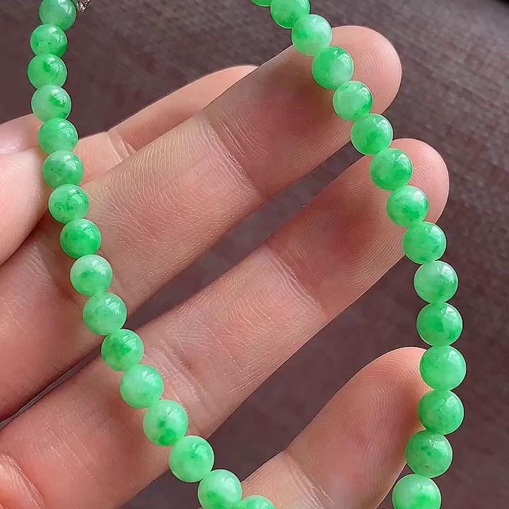 缅甸翡翠手串玉手串天然玉石A货