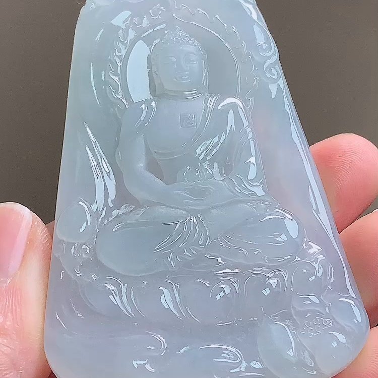 缅甸翡翠大日如来玉吊坠天然玉石A货冰种收藏礼物正品老坑0104