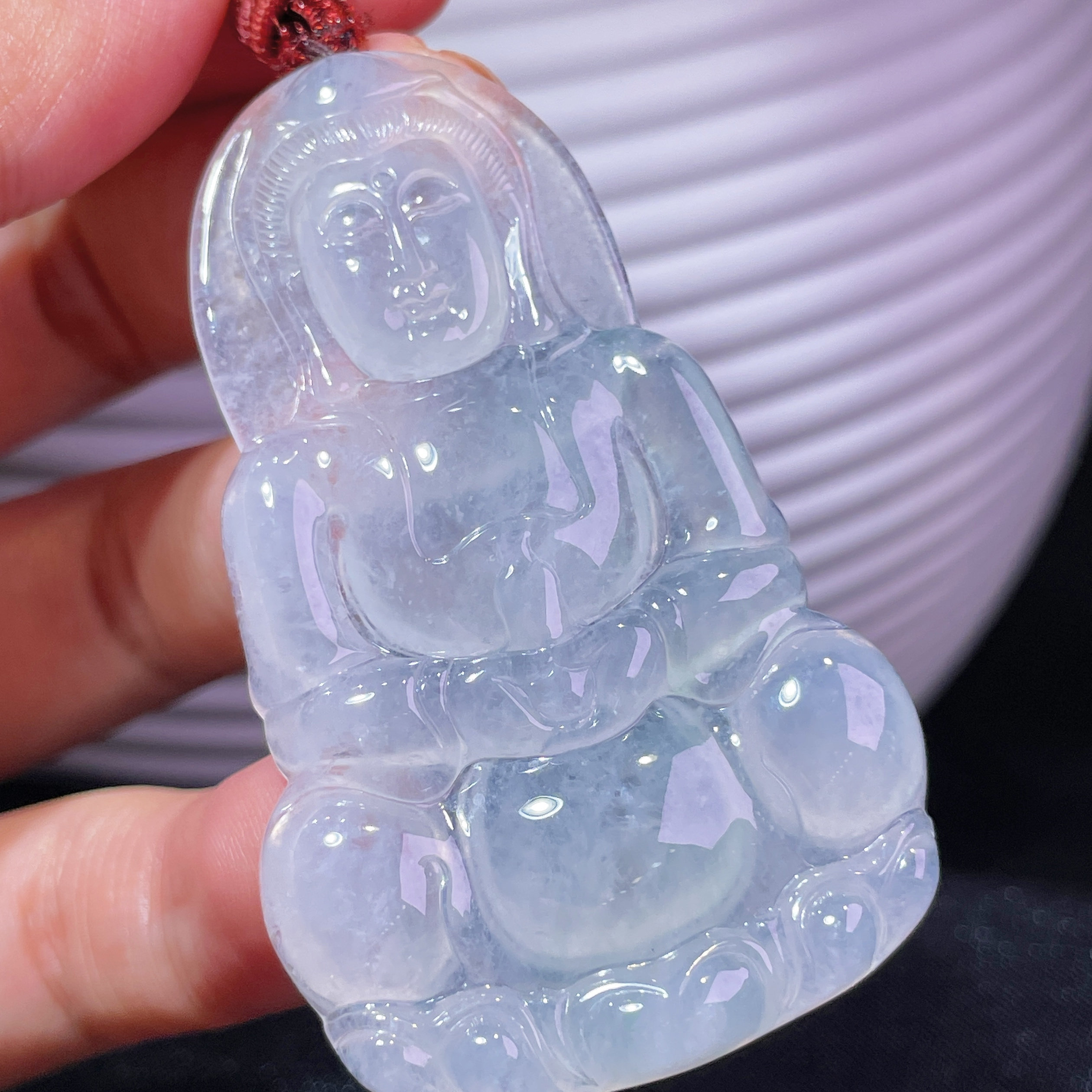 缅甸翡翠观音玉吊坠天然玉石A货冰种正品礼物老坑收藏高档0601