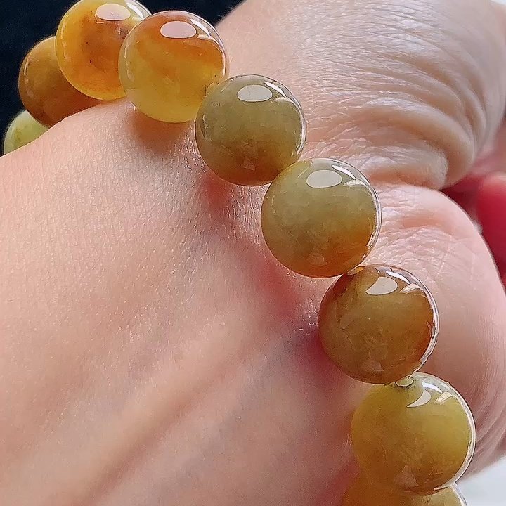 缅甸翡翠手串玉手串天然玉石A货冰种黄翡证书收藏礼物新款0110,珠宝/钻石/翡翠,手链/手串,淘宝优惠券,粉丝福利购,淘宝优惠卷