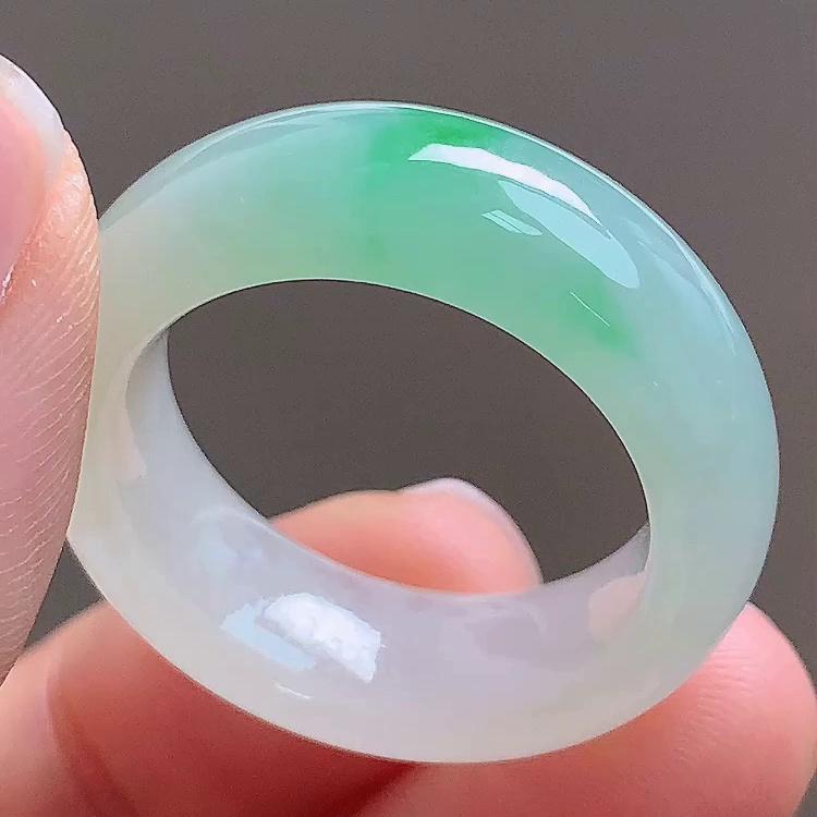 缅甸翡翠戒指玉戒指天然玉石A货