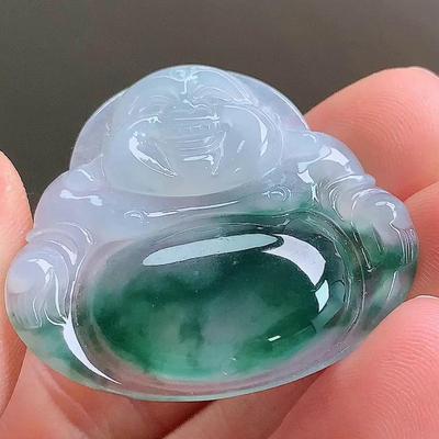 缅甸翡翠佛公玉吊坠天然玉石A货