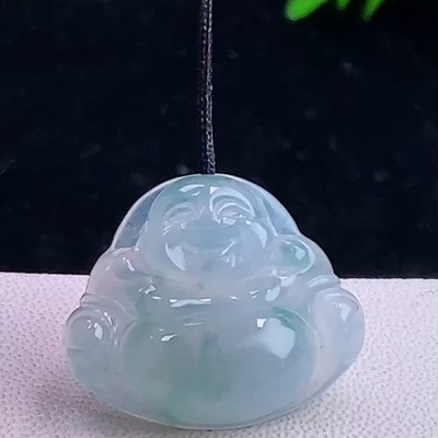 缅甸翡翠佛公玉吊坠天然玉石A货
