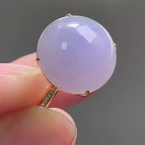 缅甸翡翠戒指镶金玉戒指天然玉石