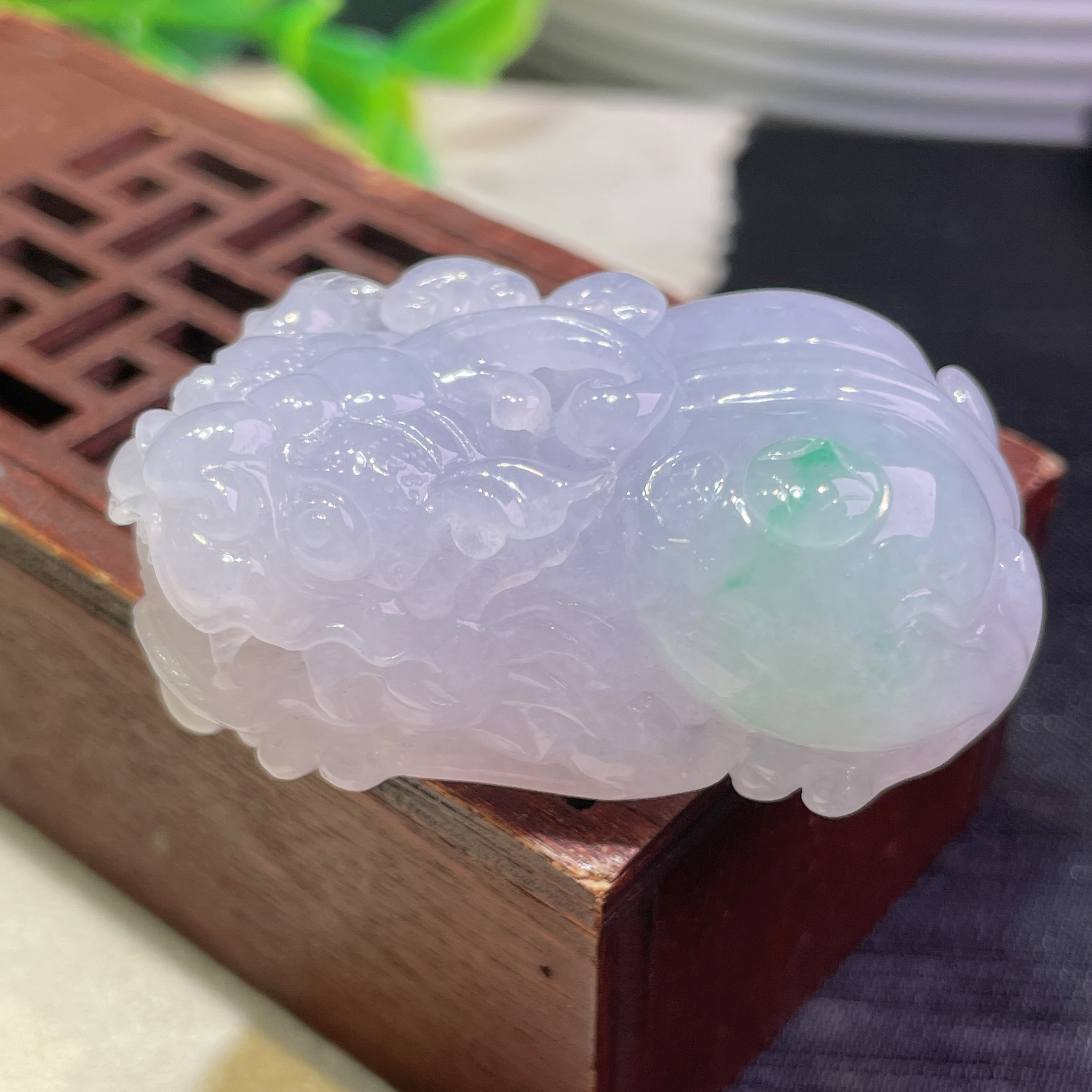 缅甸翡翠貔貅玉吊坠天然玉石A货冰糯种飘绿证书新款老坑正品0528