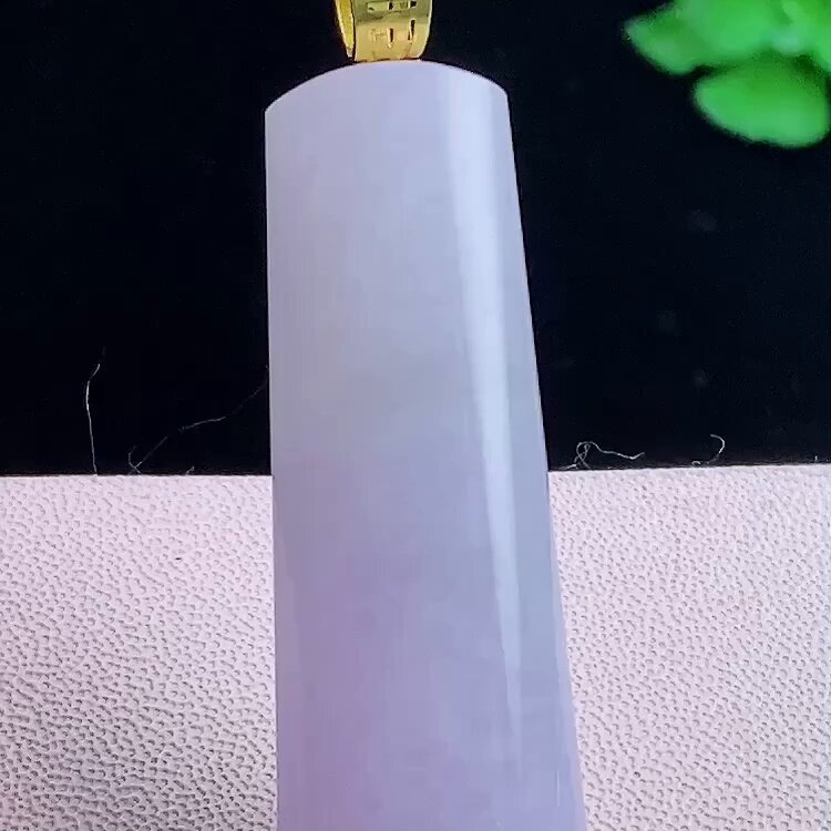 缅甸翡翠无事牌镶金玉吊坠天然玉