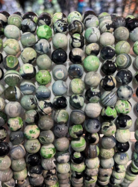 天然混色火玛瑙串珠34