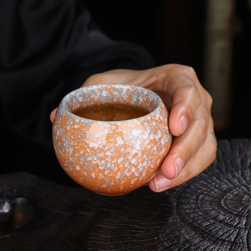 茶杯不倒窑变龙蛋杯家用陶瓷功夫