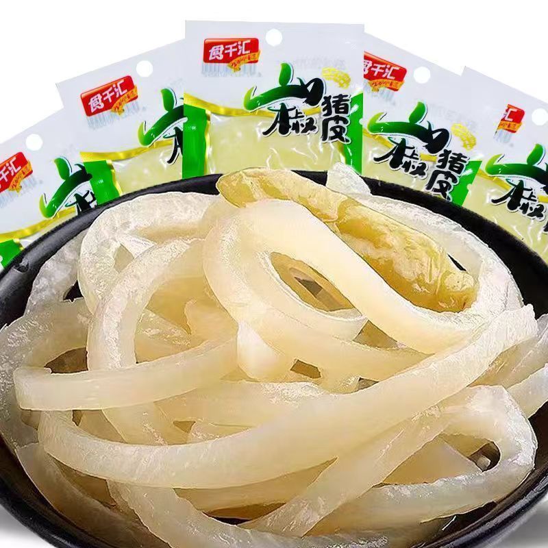 山椒猪皮水晶泡椒猪皮小包装解馋小零食酸辣整箱休闲商用批发1包