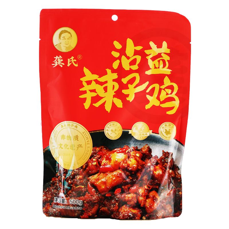 云南曲靖沾益龚氏辣子鸡老店曲靖真空包装麻辣香辣鸡肉零食礼盒装