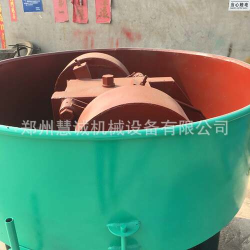 400型立式平口轮碾搅拌机小型石英砂粉煤灰混合机 石墨沥青轮碾机
