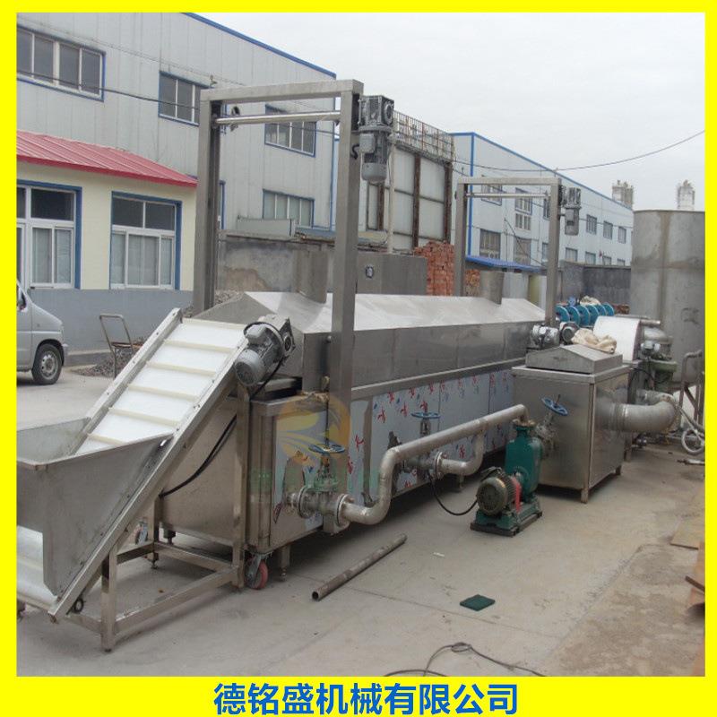 干猪皮油炸流水线 豆腐卷油炸机 电加热鸭翅鸭脖油炸生产线