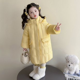 女童羽绒服冬装2025新款女宝宝加厚保暖女孩中长款防寒服袄子外套
