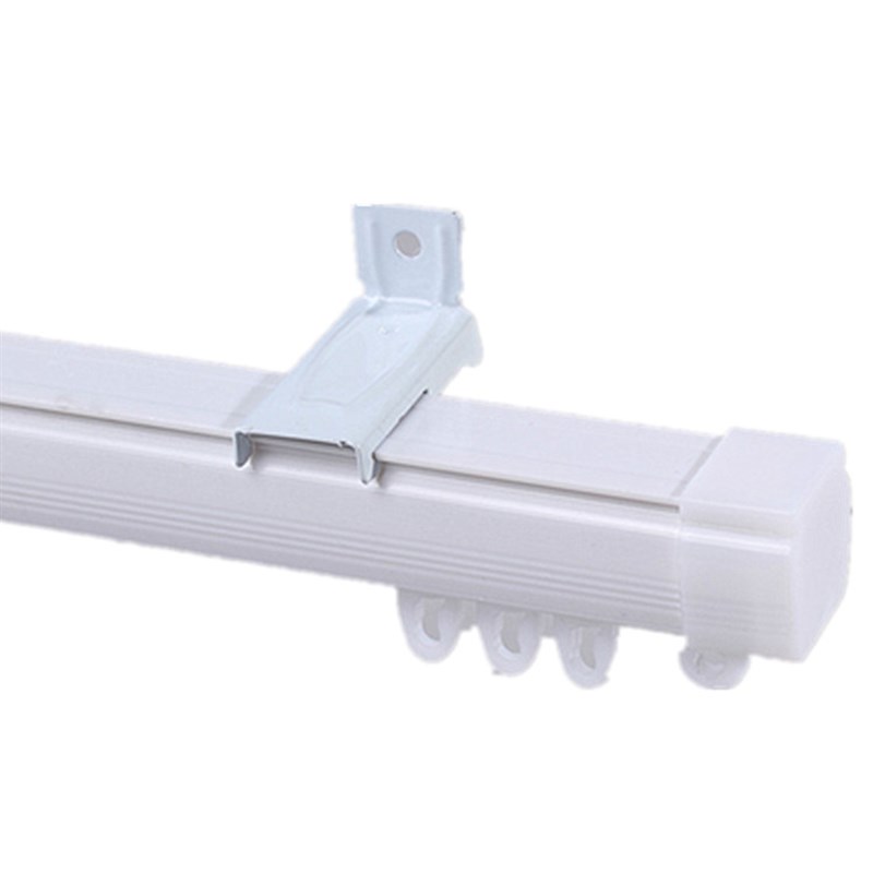 伊帘坊铝合金窗帘轨道双轨直轨单轨纳米静音窗帘杆顶装侧装窗帘轨