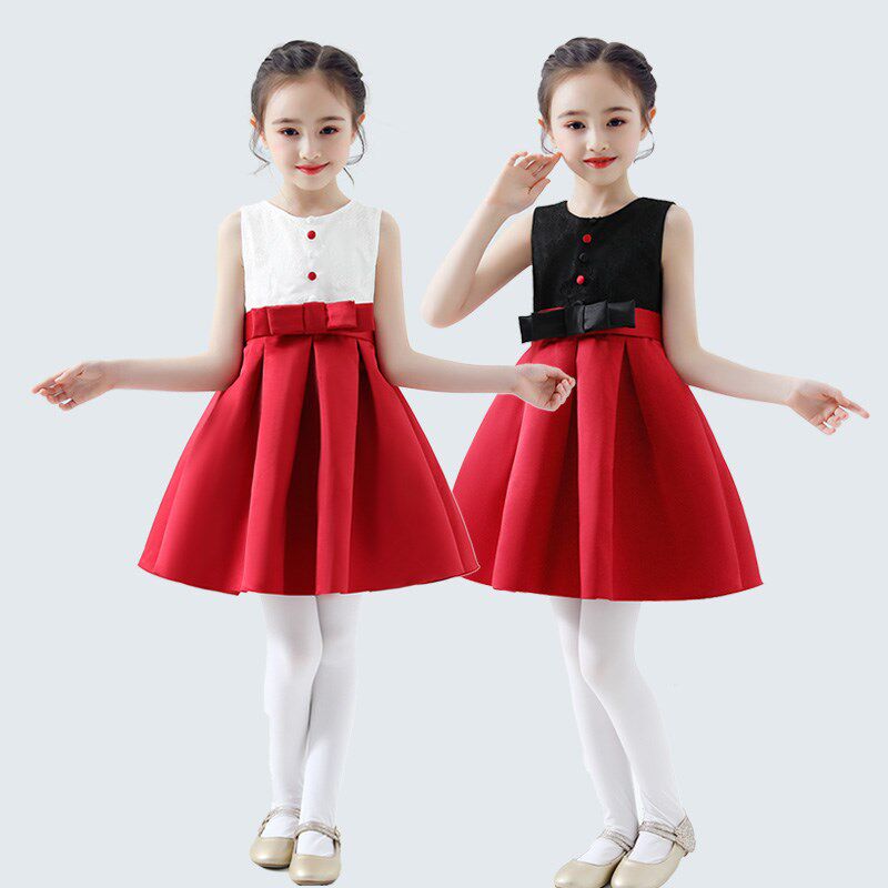 国庆节儿童演出服小学生合唱女童舞蹈裙男童礼服红歌朗诵表演服装