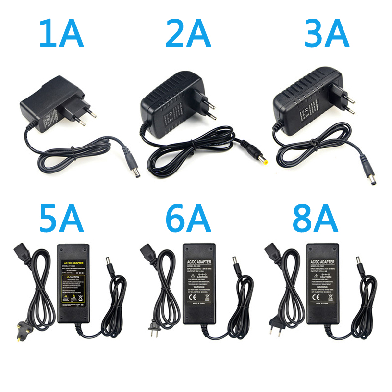 LED灯带配件220V转12V/24V适配器10A变压器2A 3A电源5A直流火牛