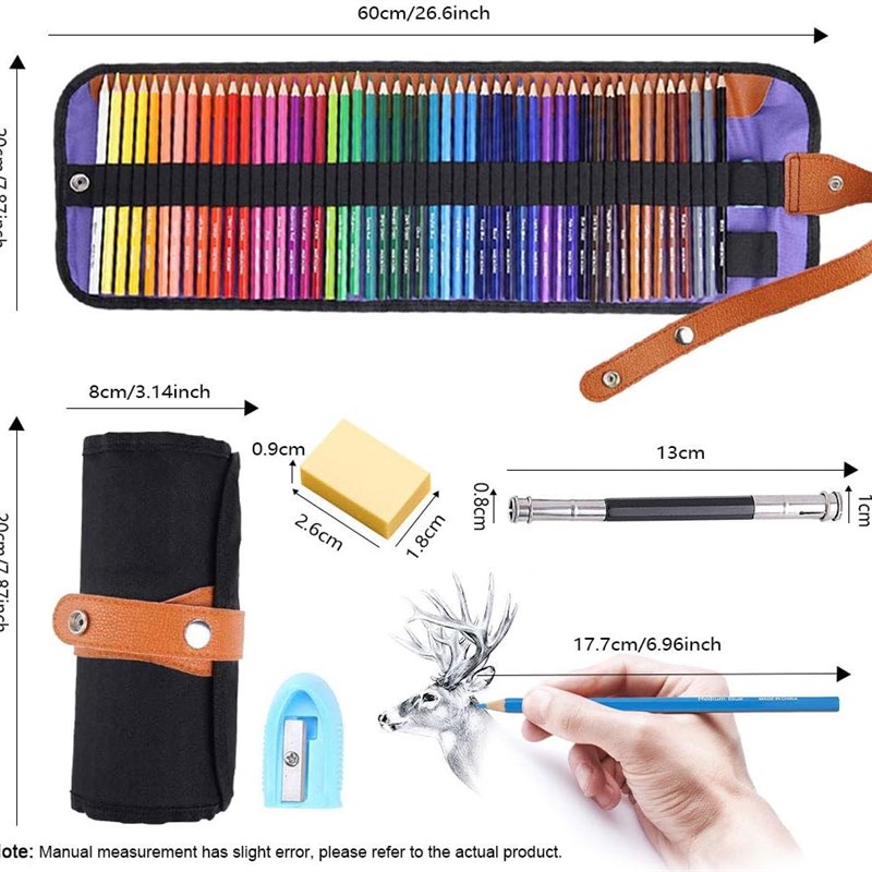 50色彩铅笔小学生专用48色水溶性彩色铅笔72色油性彩铅手绘画画笔