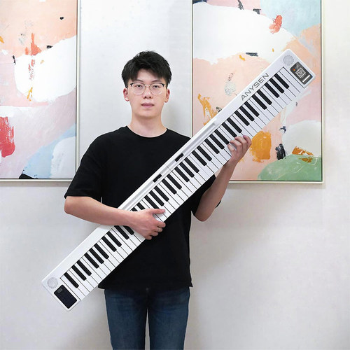 钢琴键盘便携式手卷折叠拼接琴88键初学者家用学生便携大学生专用