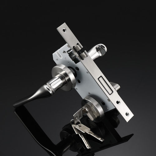 门锁室内卧室不锈钢静音房门锁北欧简约分体锁三件套家用实木门锁