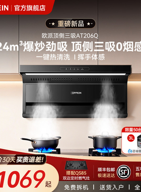 欧派(OPPEIN)油烟机套装24m³顶侧双吸抽油烟机家用厨房燃气灶206