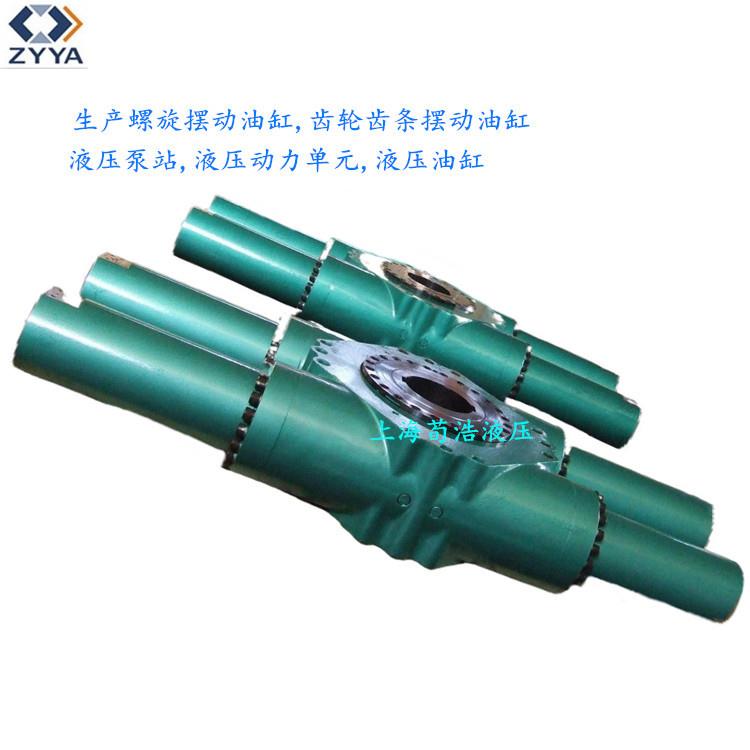 源头厂家销售齿轮齿条摆动油缸高压大扭矩力双齿条摆动液压油缸